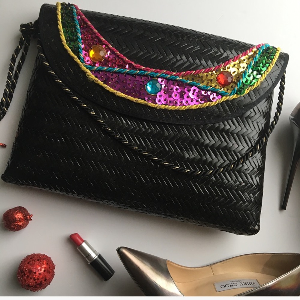 Vintage jeweled clutch